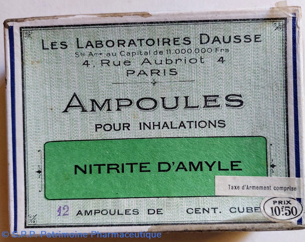 NITRITE D'AMYLE 12 Ampoules DAUSSE science pharmacie nitrite amyle 12 ampoules dausse