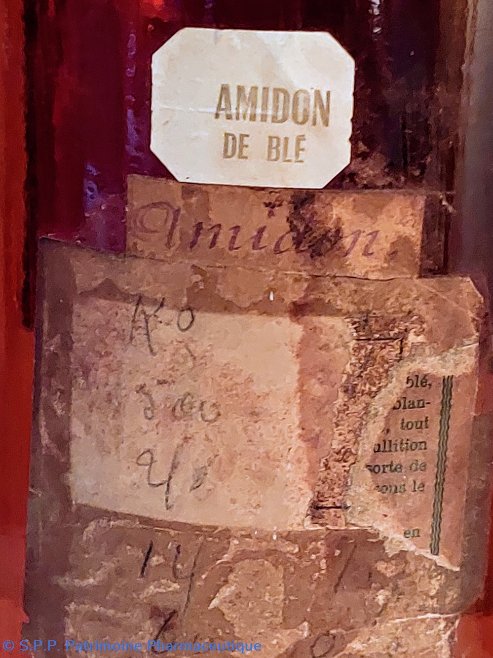 Pot de Pharmacie AMIDON en verre ambré 5 science pot de pharmacie amidon en verre ambre