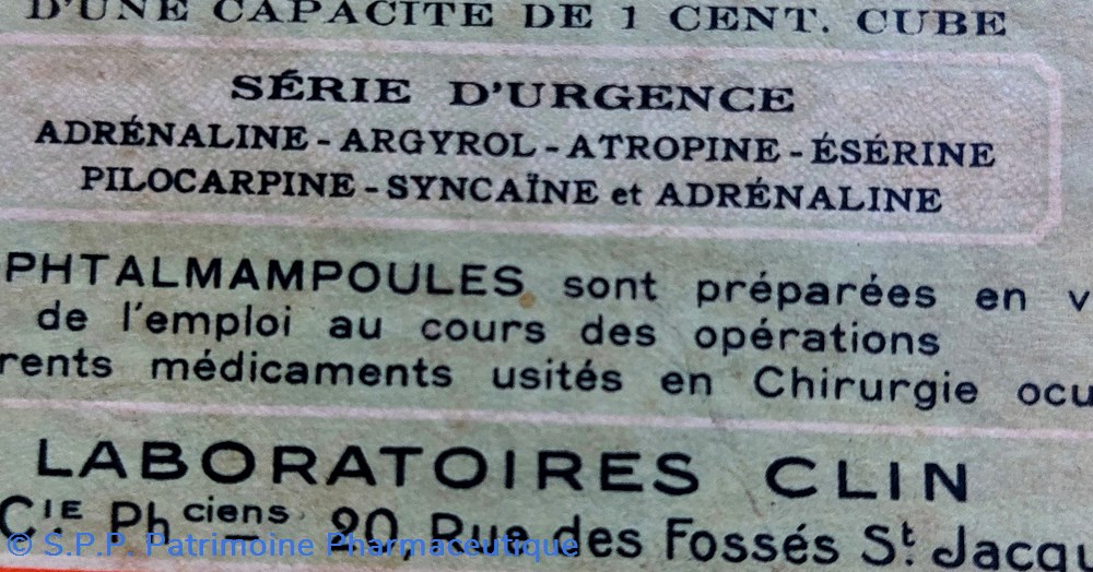 OPHTALMAMPOULES Série D'URGENCE 4 science pharmacie ophtalmampoules serie urgence