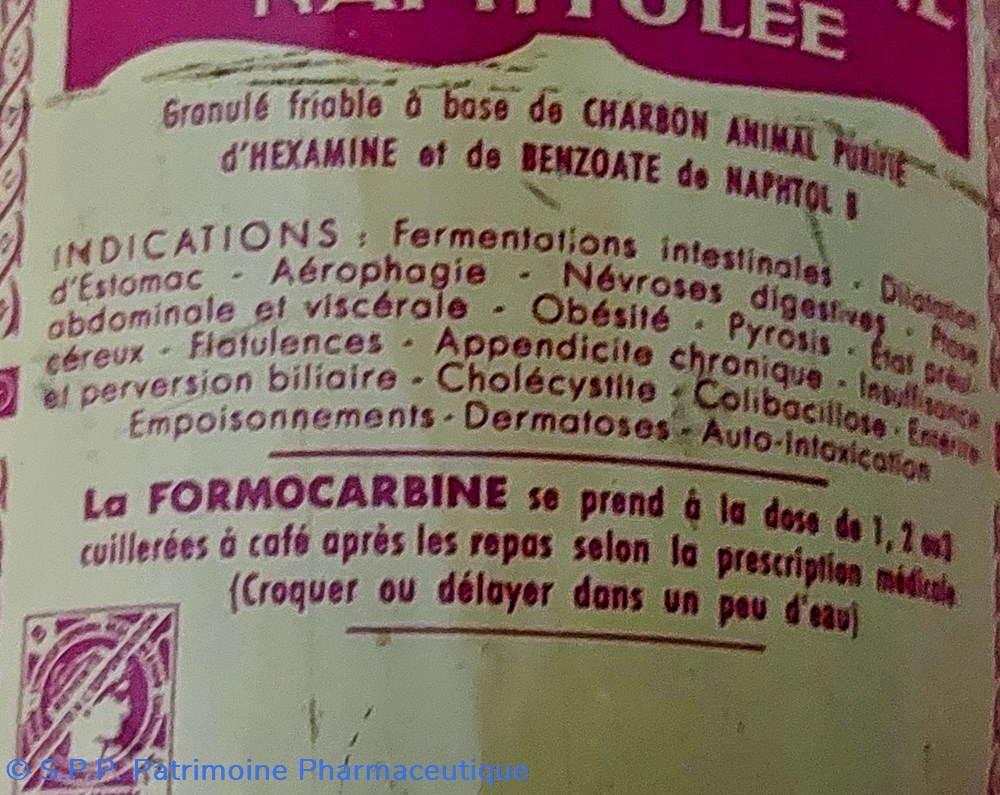 FORMOCARBINE NAPHTOLÉE Boîte cylindrique 300 g. 4 science pharmacie formocarbine naphtolee boite cylindrique 300 g
