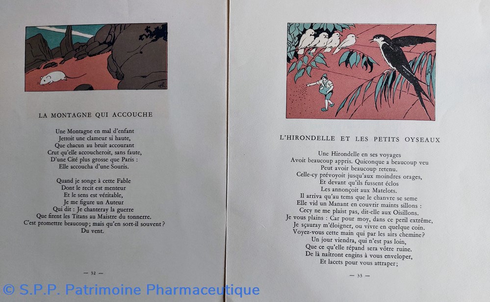 Bismuth TULASNE / Fables de La Fontaine 6 objets publicitaires bismuth tulasne fables de la fontaine