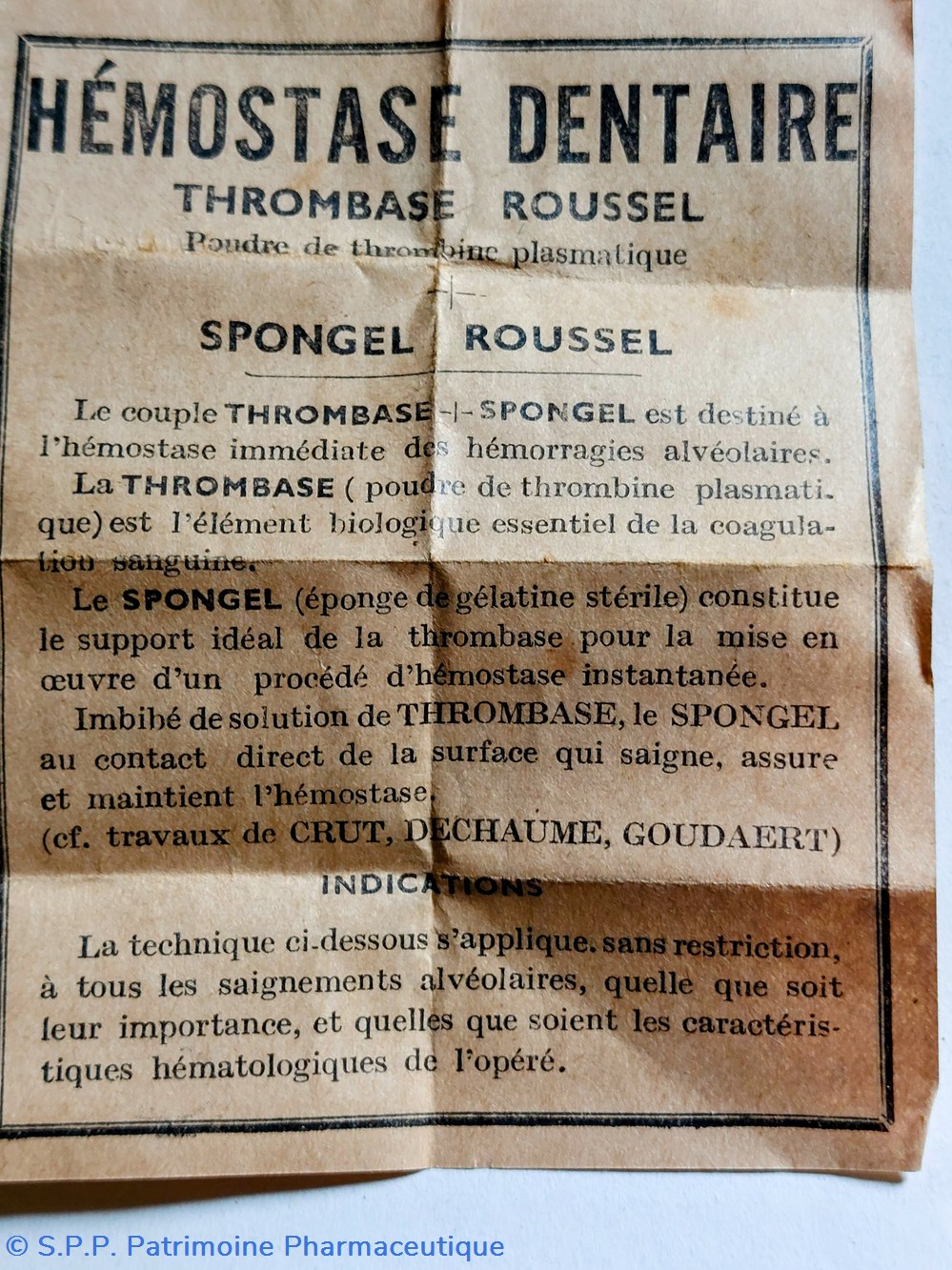 Hémostase dentaire / Thrombase - Spongel 6 science pharmacie hemostase dentaire thrombase spongel
