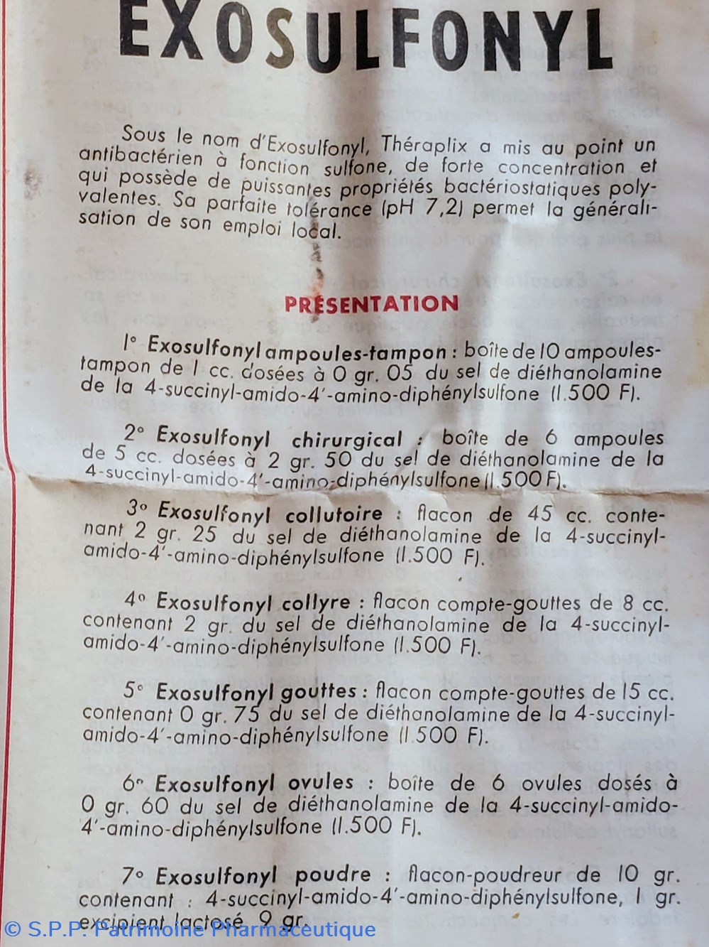 EXOSULFONYL COLLUTOIRE flacon 45 cc 7 science pharmacie exosulfonyl collutoire flacon 45 cc