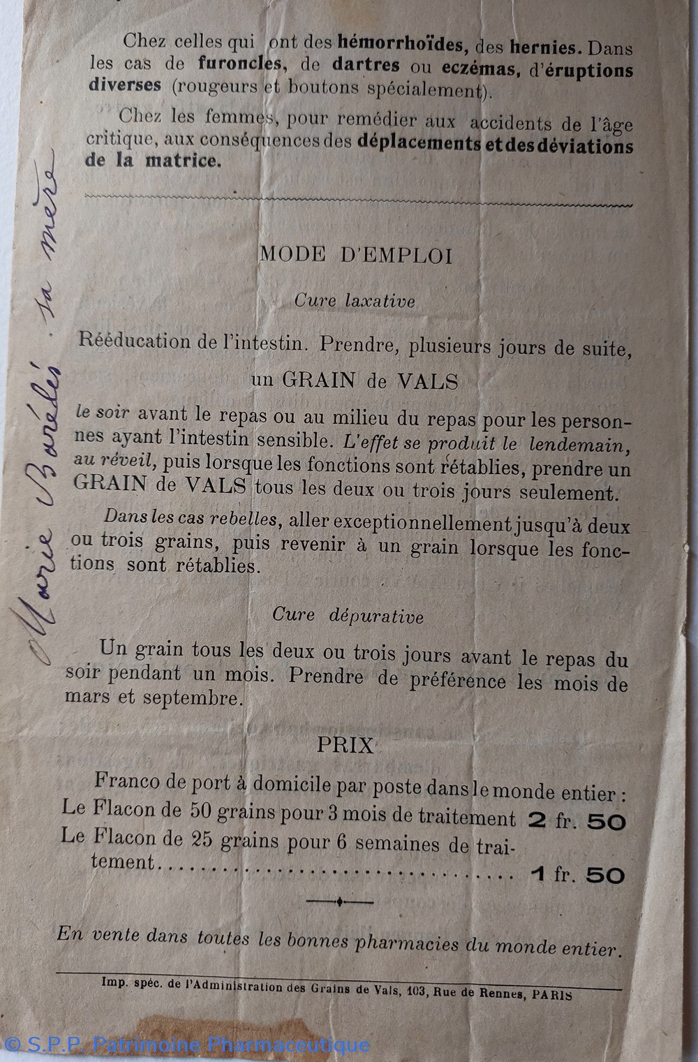 documents anciens la constipation argumentaire grains de vals