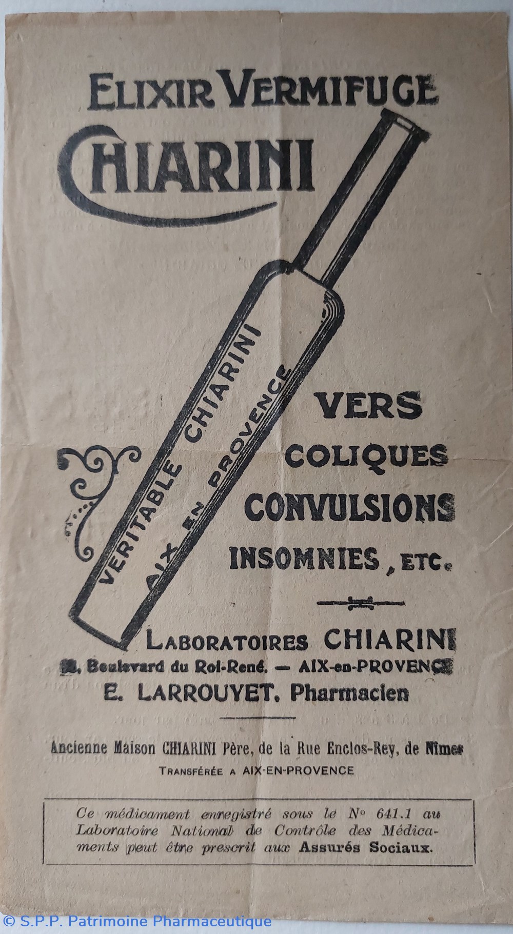 documents anciens elixir vermifuge chiarni info produit
