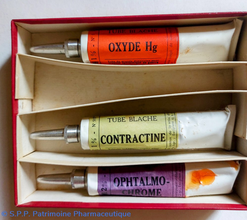 Trousse Ophtalmique de Guerre/Tubes Blache 2 science pharmacie trousse ophtalmique de guerre tubes blache