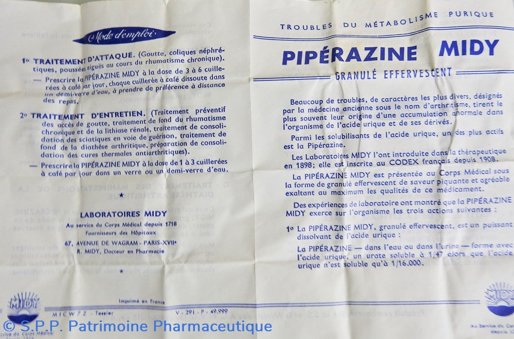 PIPÉRAZINE Midy 8 science pharmacie piperazine midy