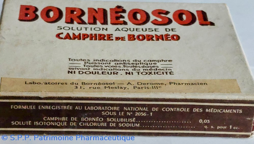 BORNÉOSOL ( Ampoules) 6 science borneosol ampoules