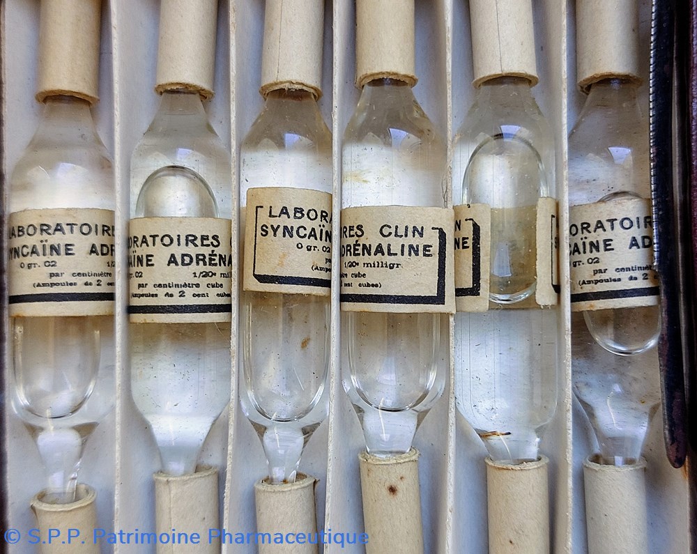 science pharmacie syncaine adrenaline lab clin 6 tubes