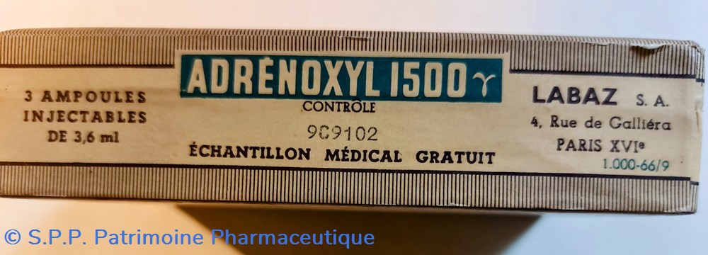 science pharmacie adrenoxyl 1500 3 ampoules labaz