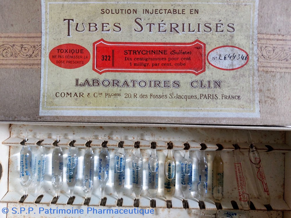 science pharmacie strychnine 50 tubes ampoules de 1 cc