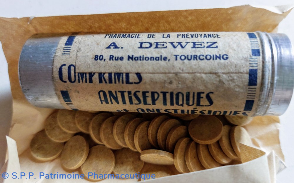 Comprimés antiseptiques anesthésiques DEWEZ 4 science pharmacie comprimes antiseptiques anesthesiques dewez