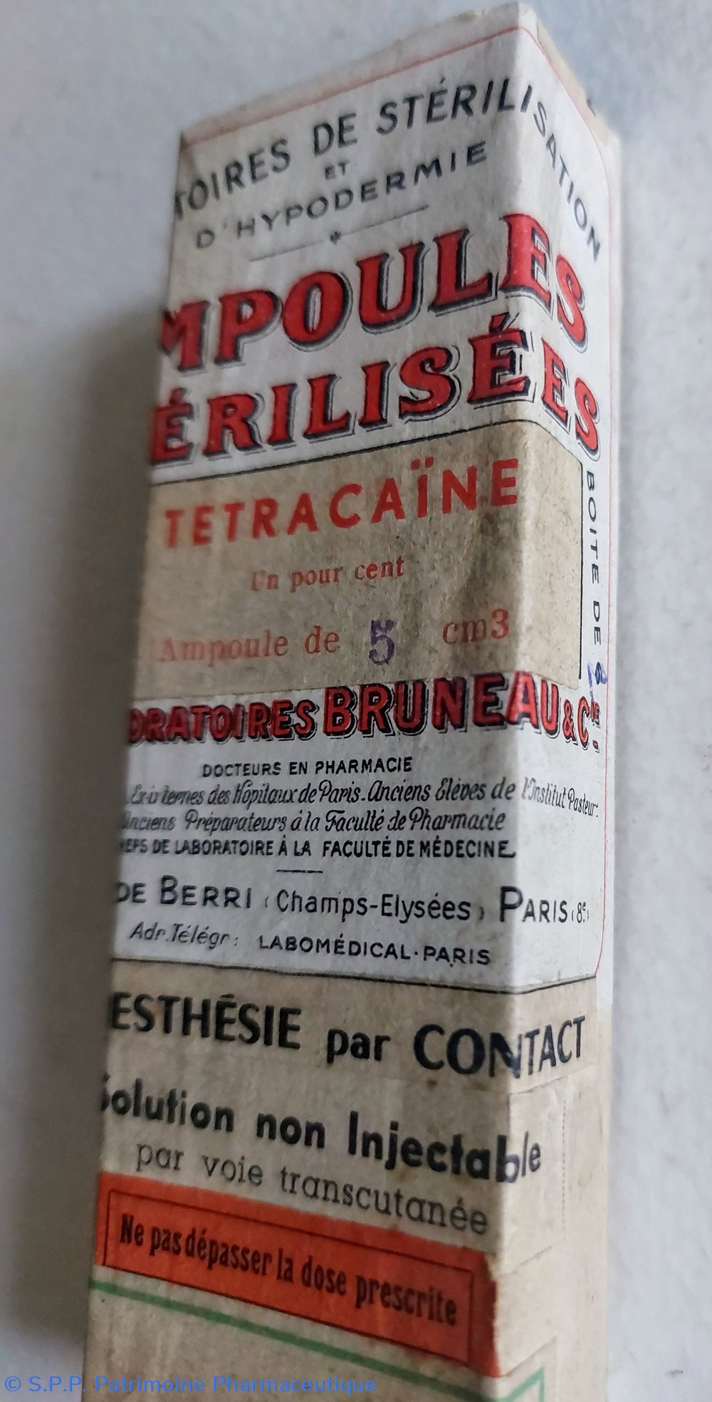 science pharmacie tetracaine ampoules non injectable