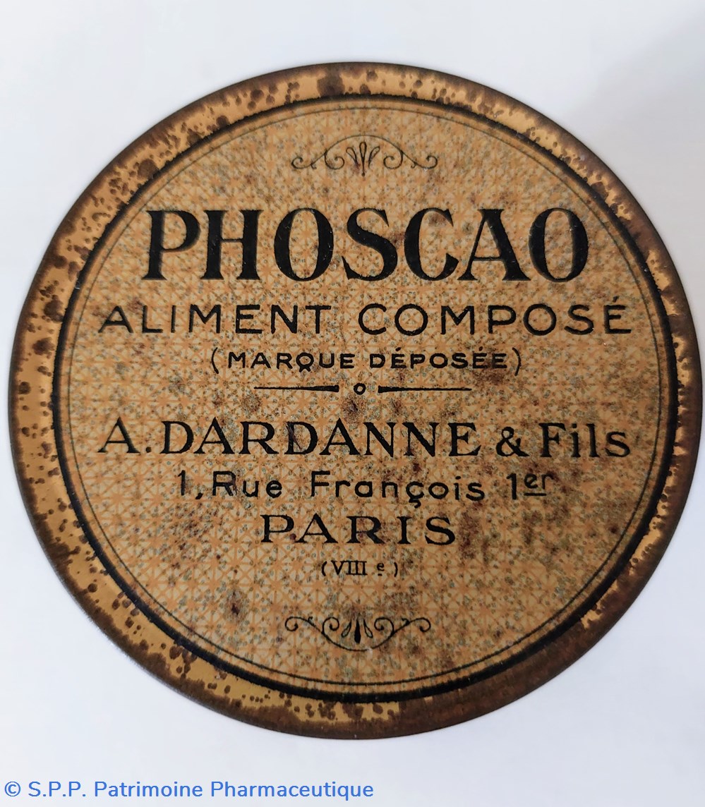 PHOSCAO / Aliment composé / Boîte métal. 2 science pharmacie phoscao aliment compose boite metal