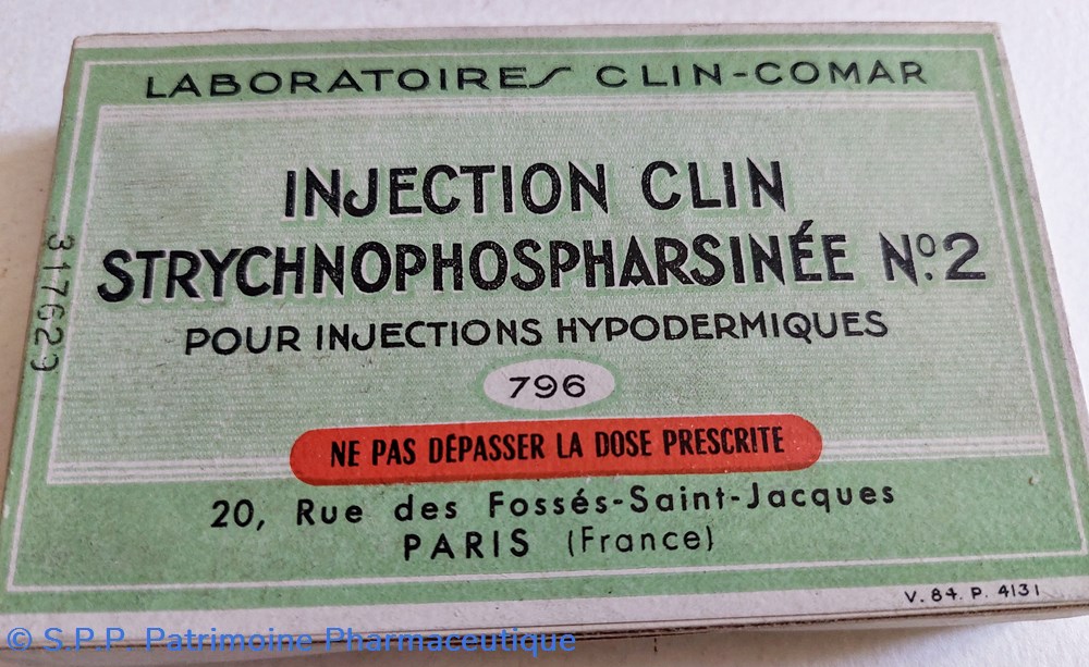 INJECTION CLIN Strychnophospharsinée N2 science pharmacie injection clin strychnophospharsinee n2