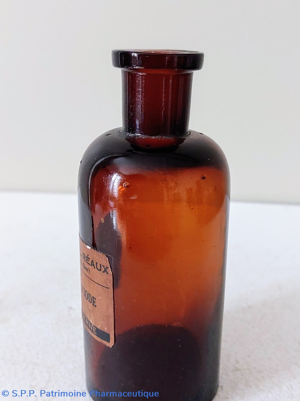 Flacon 11cm verre ambré " Teinture d'iode" 3 science pharmacie flacon 11cm verre ambre teinture iode