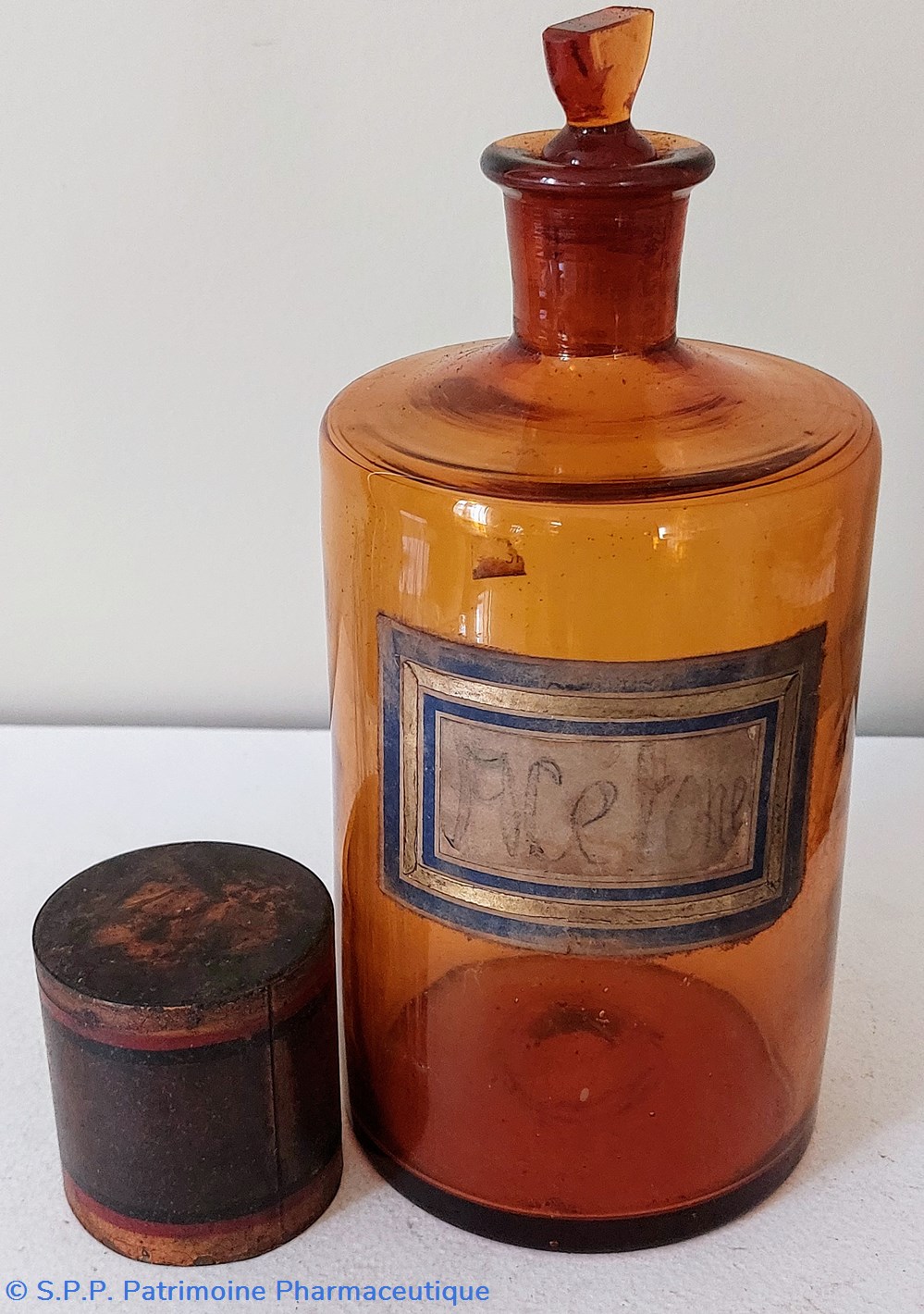 science pharmacie acetone flacon en verre ambre
