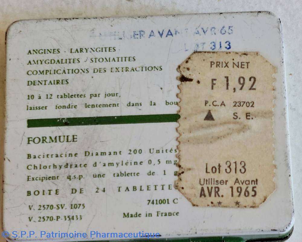 BACITRACINE ( Tablettes) 2 science bacitracine tablettes