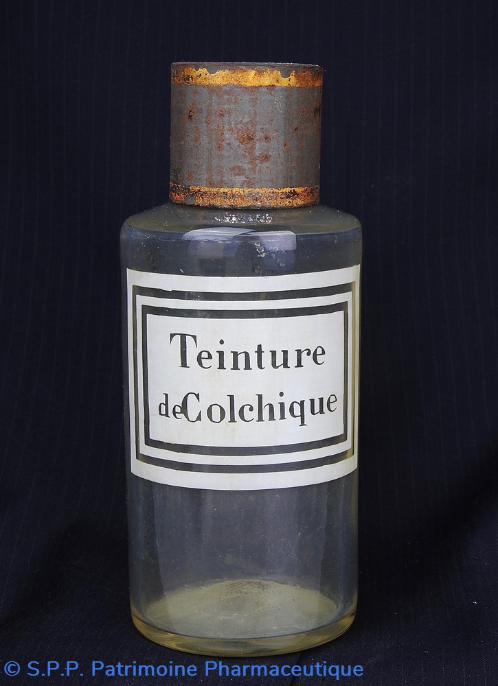 Flacon en verre petit modèle étiquette blanche Pharmacie RAVASSE science flacon en verre petit modele etiquette blanche pharmacie ravasse