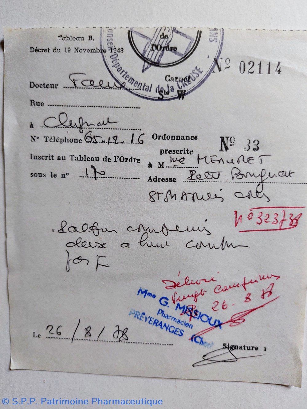 documents anciens ordonnances 1958 a 1979 preveranges cher