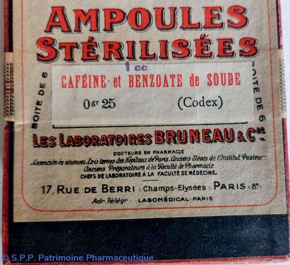 CAFÉINE et BENZOATE de SOUDE (Ampoules) 4 science cafeine et benzoate de soude ampoules