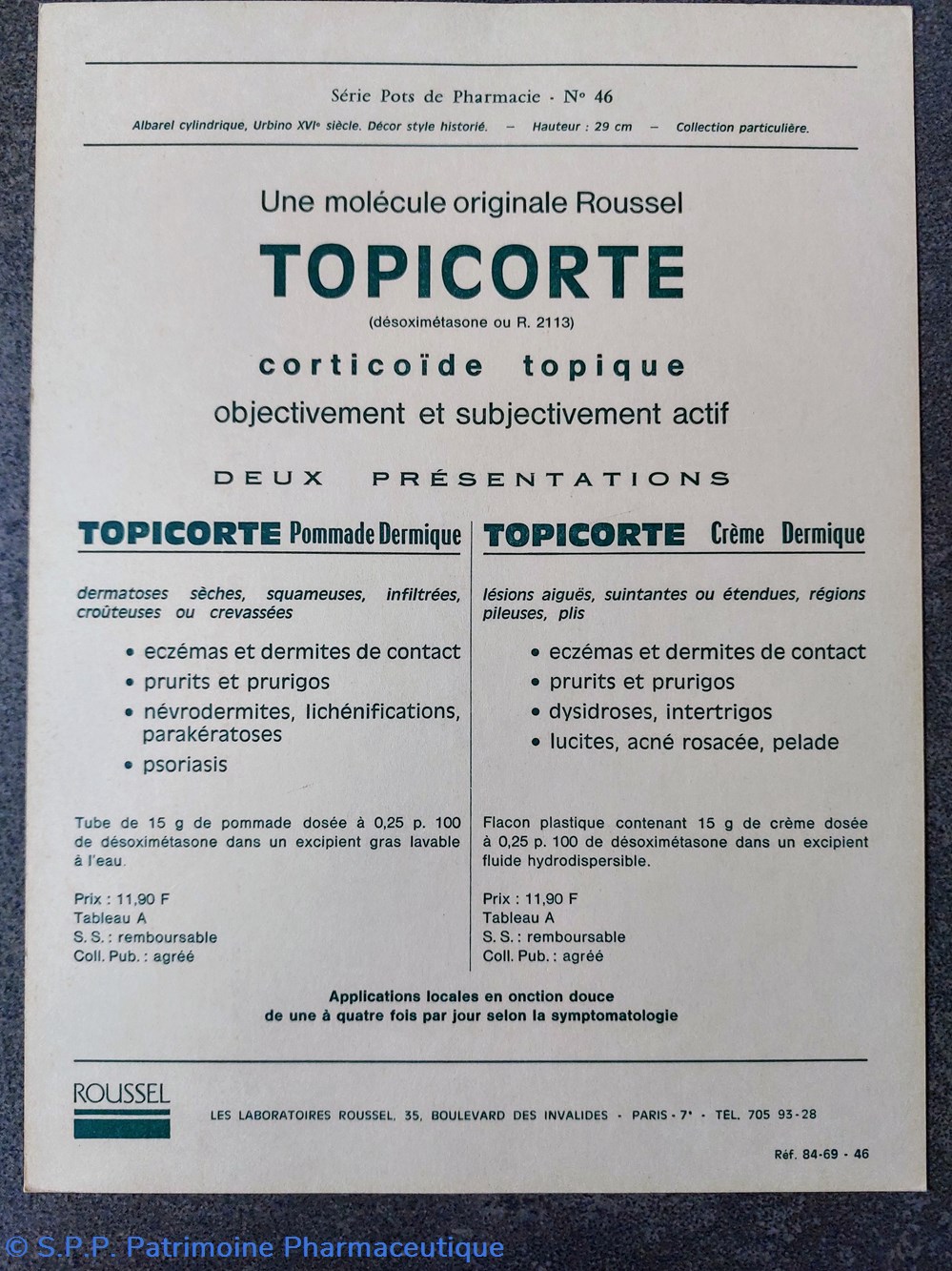 ROUSSEL N°46 ALBAREL Urbino XVI 2 objets publicitaires roussel n 46 albarel urbino xvi