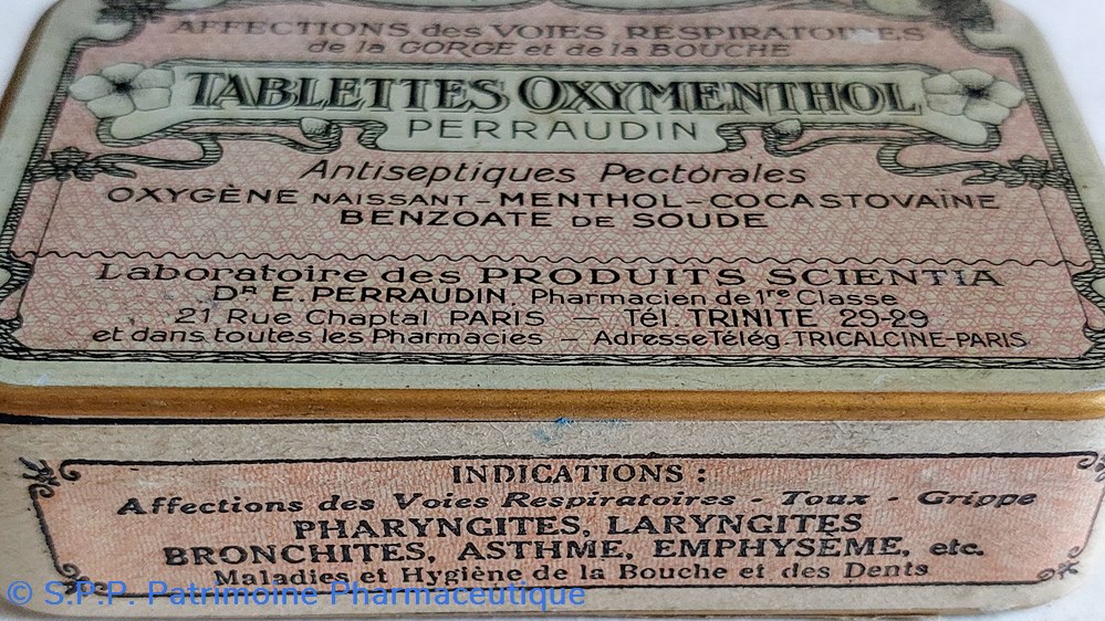TABLETTES OXYMENTHOL PERRAUDIN 4 science tablettes oxymenthol perraudin