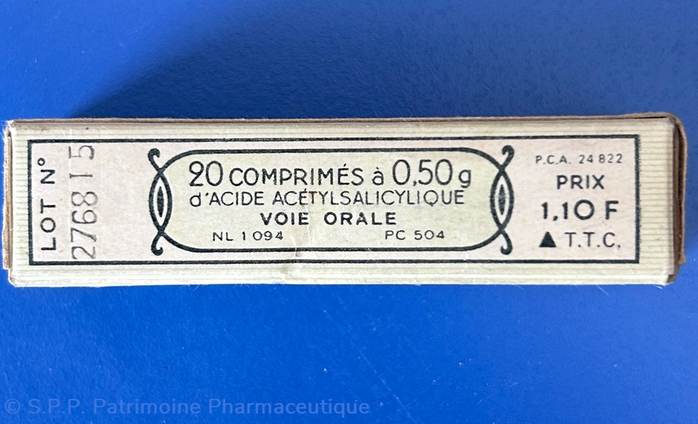 ASPIRINE "USINES du RHÔNE" Comprimés 2 science pharmacie aspirine usines du rhone comprimes