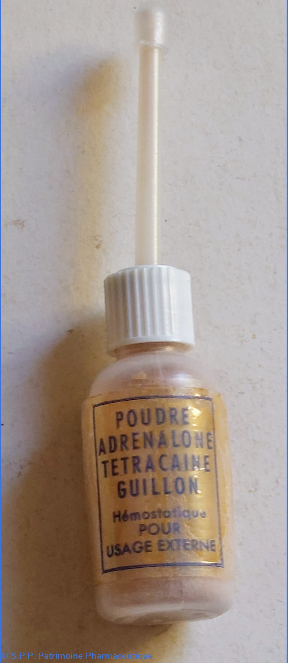science pharmacie adrenaline tetracaine poudre guillon