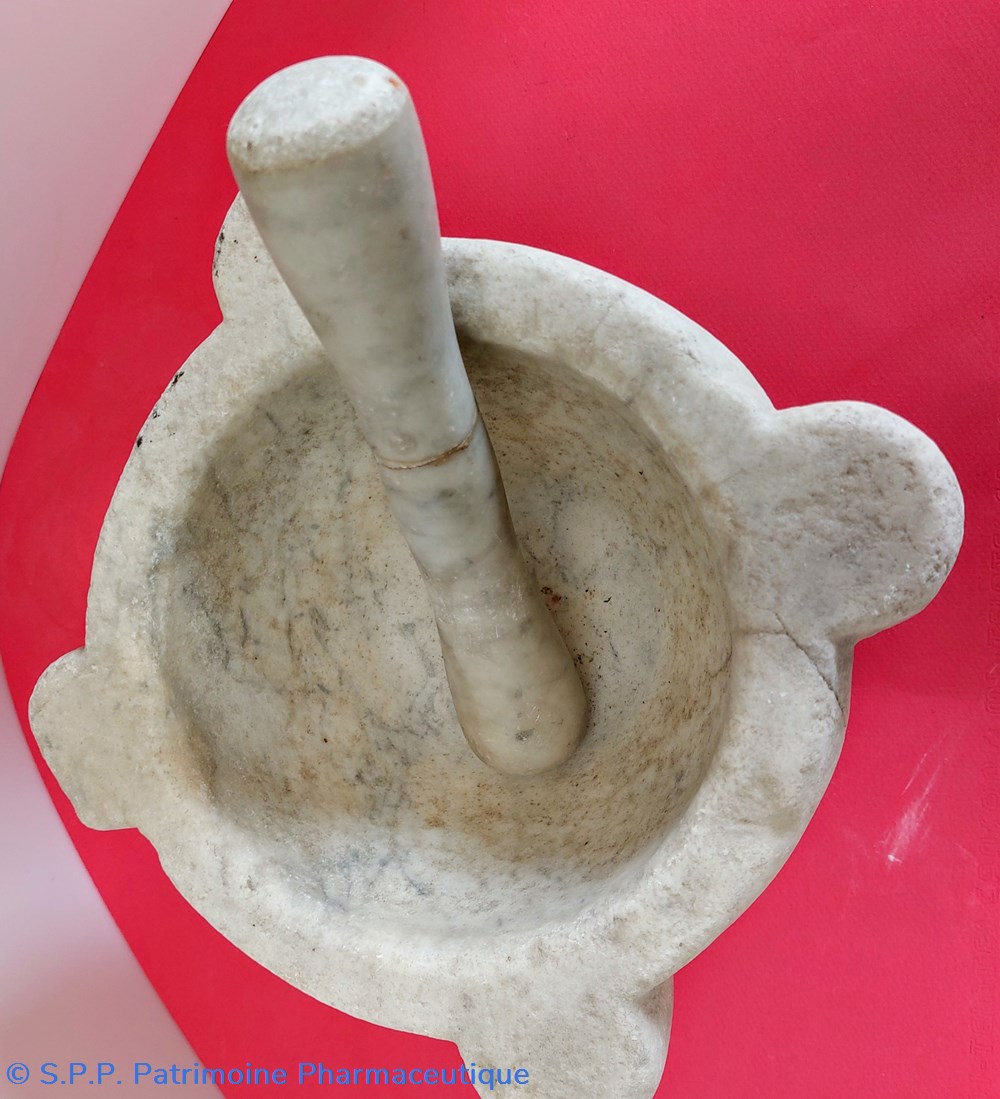 science pharmacie mortier en marbre avec pilon de 21 cm