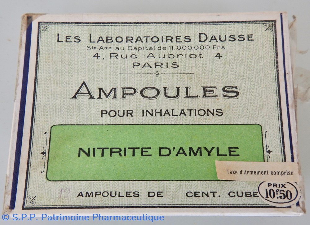 NITRITE D'AMYLE Ampoules science pharmacie nitrite amyle ampoules