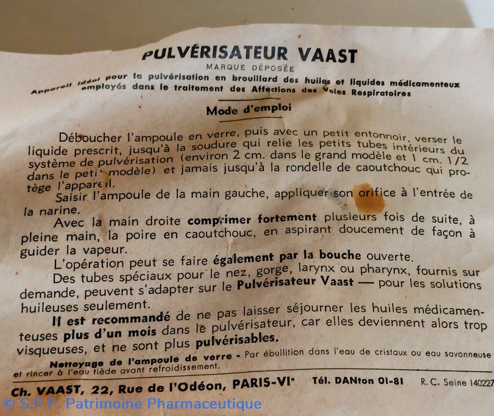 Pulvérisateur VAAST contre les Rhumes 6 science pharmacie pulverisateur vaast contre les rhumes