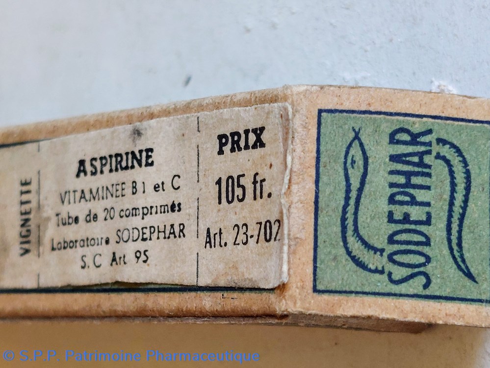 ASPIRINE VITAMINEE B1 et C - Sodephar 7 science pharmacie aspirine vitaminee b1 et c sodephar