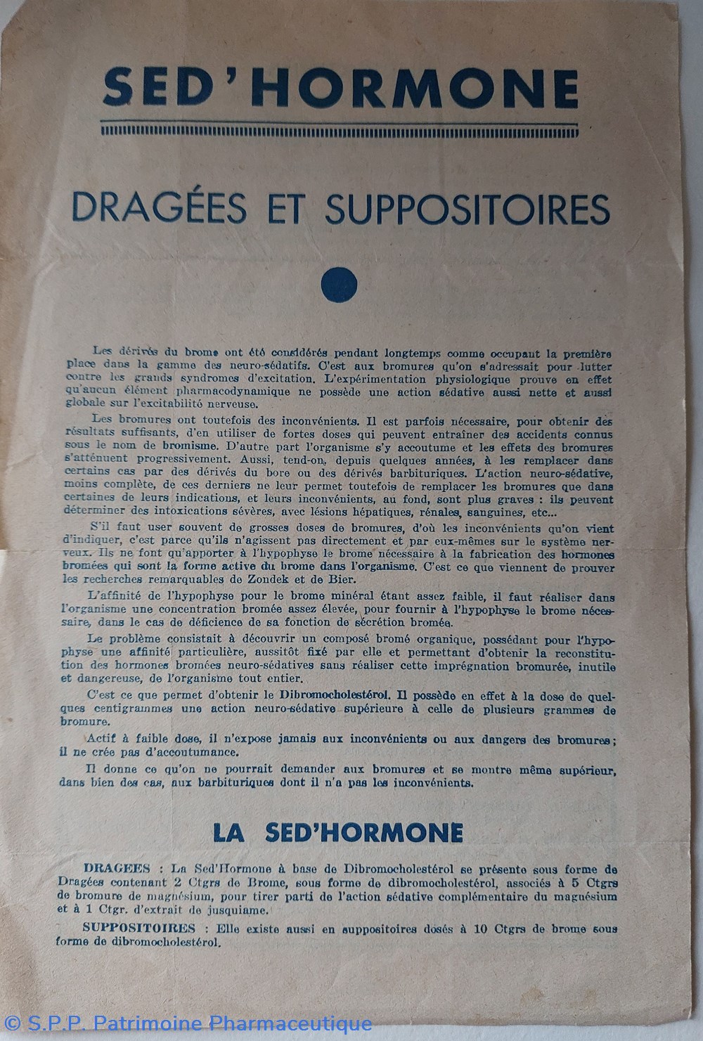 documents anciens sed hormone info produit