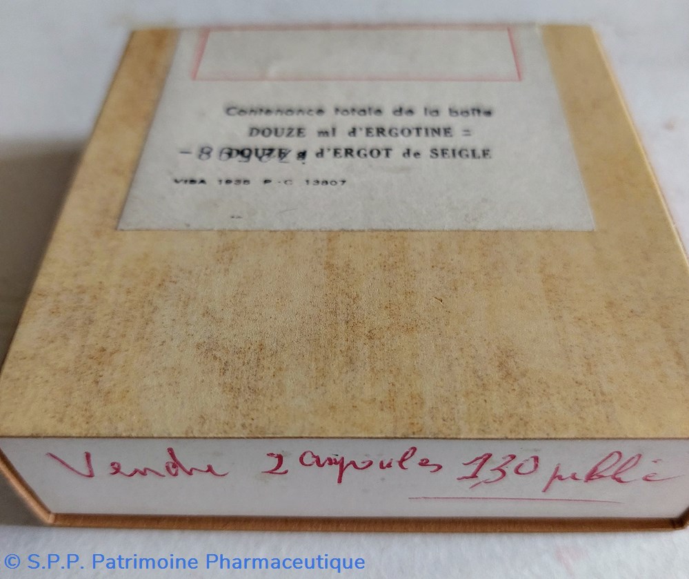 Soluté Injectable d' ERGOTINE 12 Ampoules 1ml 5 science pharmacie solute injectable ergotine 12 ampoules 1ml