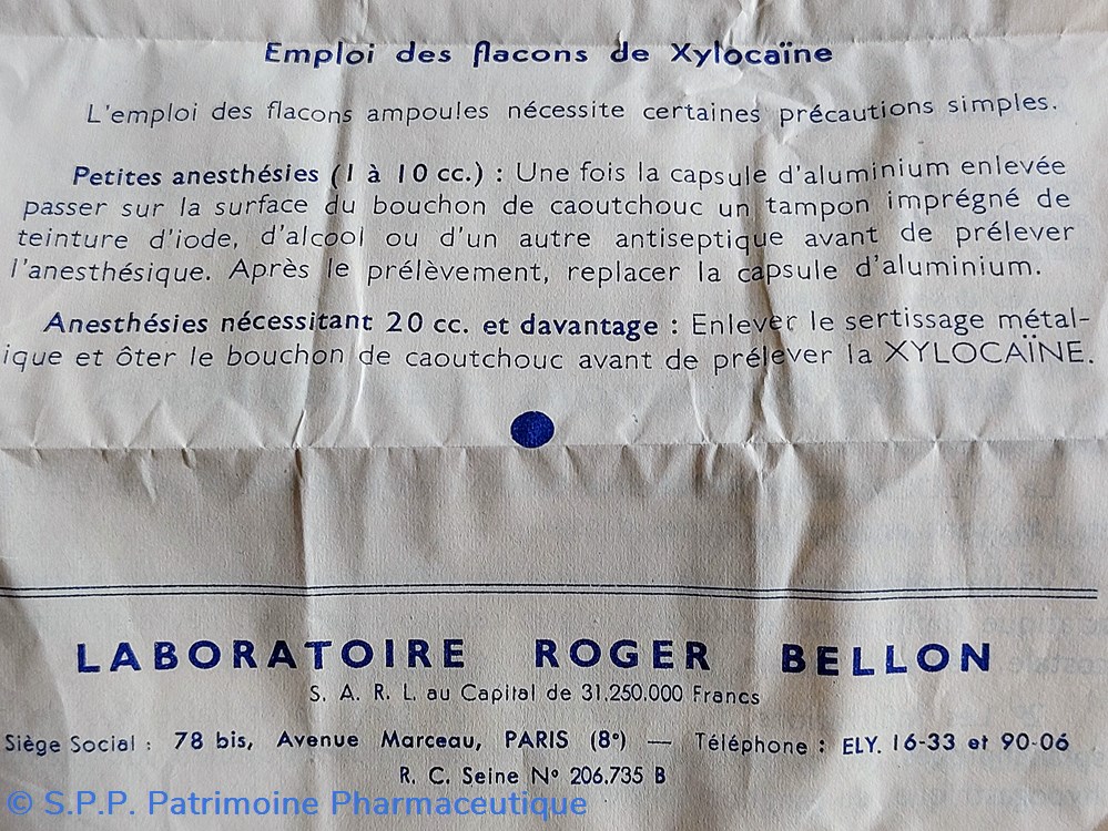 XYLOCAÏNE à 2% Solution A2 R. BELLON 6 science pharmacie xylocaine a 2 solution a2 r bellon