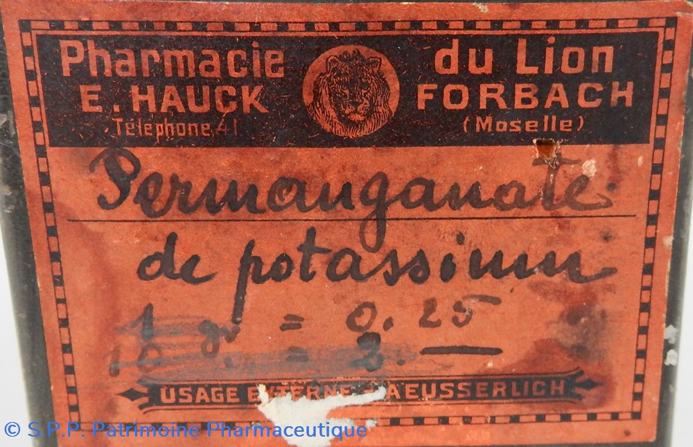 science pharmacie permanganate de potassium