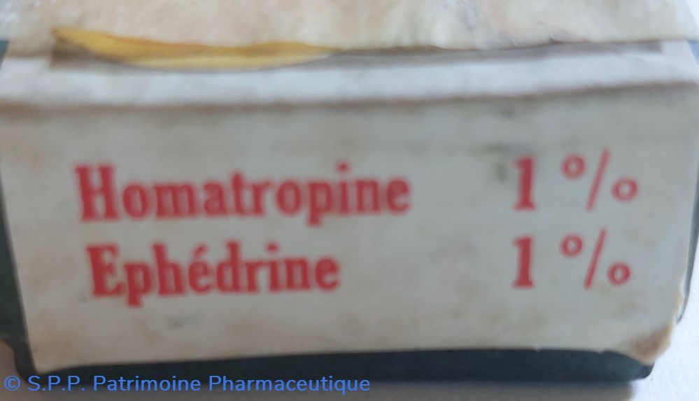 HOMATROPINE- ÉPHÉDRINE Tube DULCIS 4 science pharmacie homatropine ephedrine tube dulcis