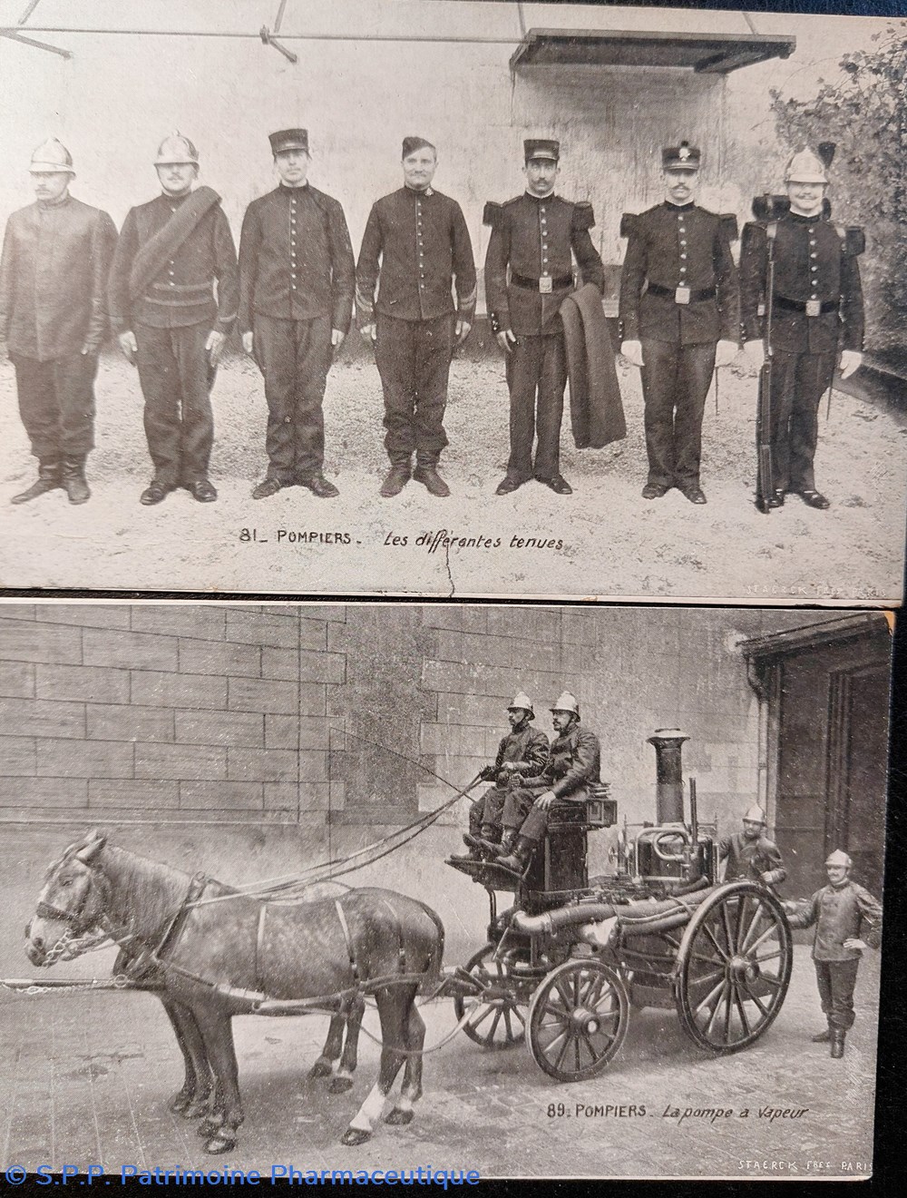 objets publicitaires tisanes des chartreux cartes postales pompiers