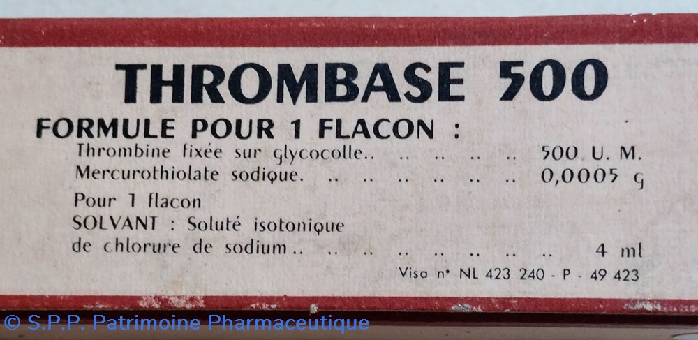 THROMBASE 500 Flacon + ampoule I. S. H. 3 science pharmacie thrombase 500 flacon ampoule i s h