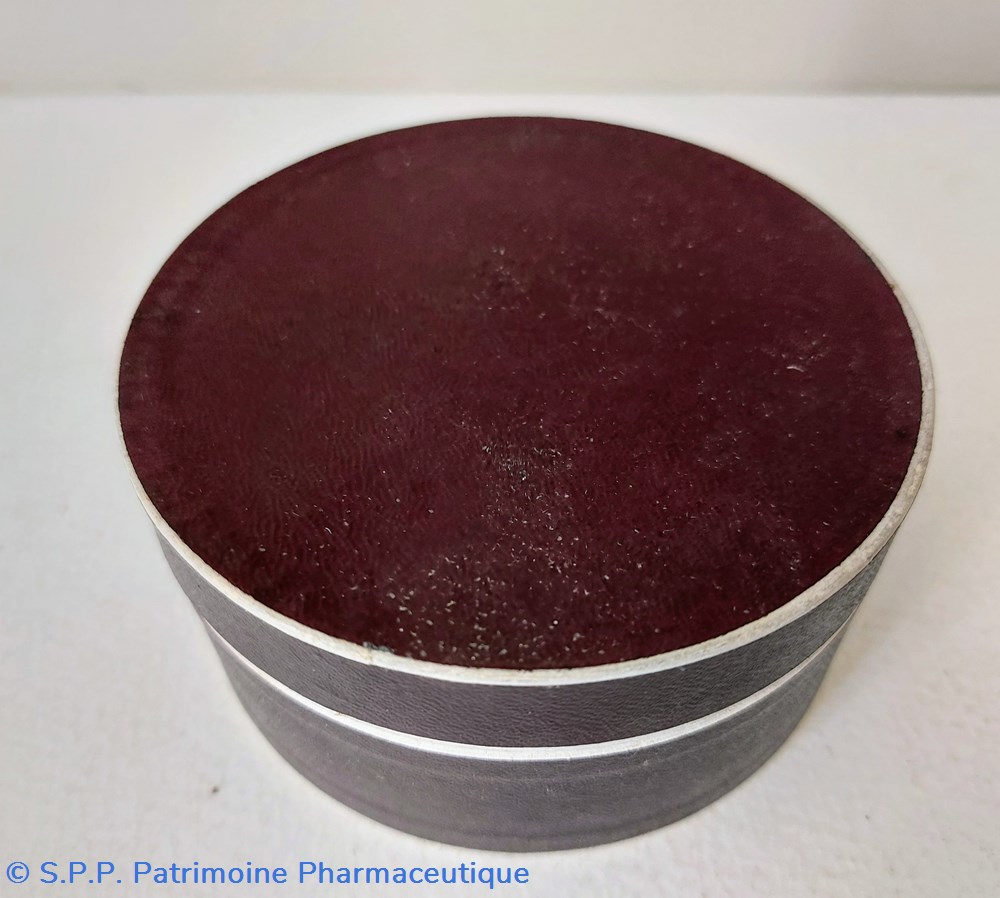 science pharmacie boite ronde en carton avec couvercle