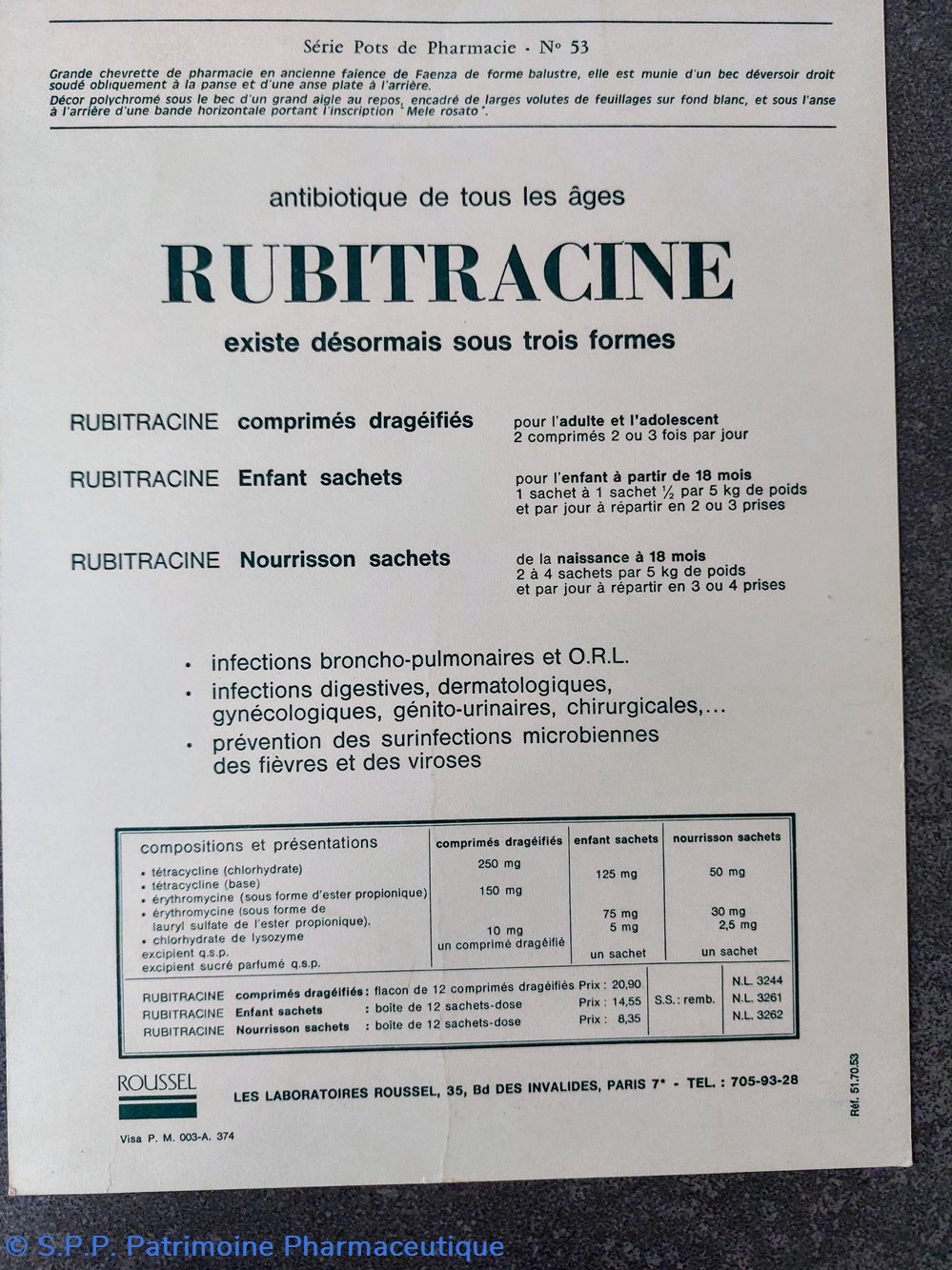 ROUSSEL N°53 CHEVRETTE Faenza 2 objets publicitaires roussel n 53 chevrette faenza