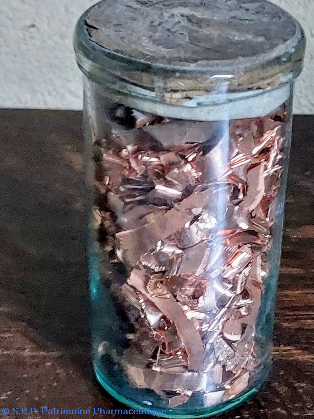 science pharmacie copeaux de cuivre pot en verre