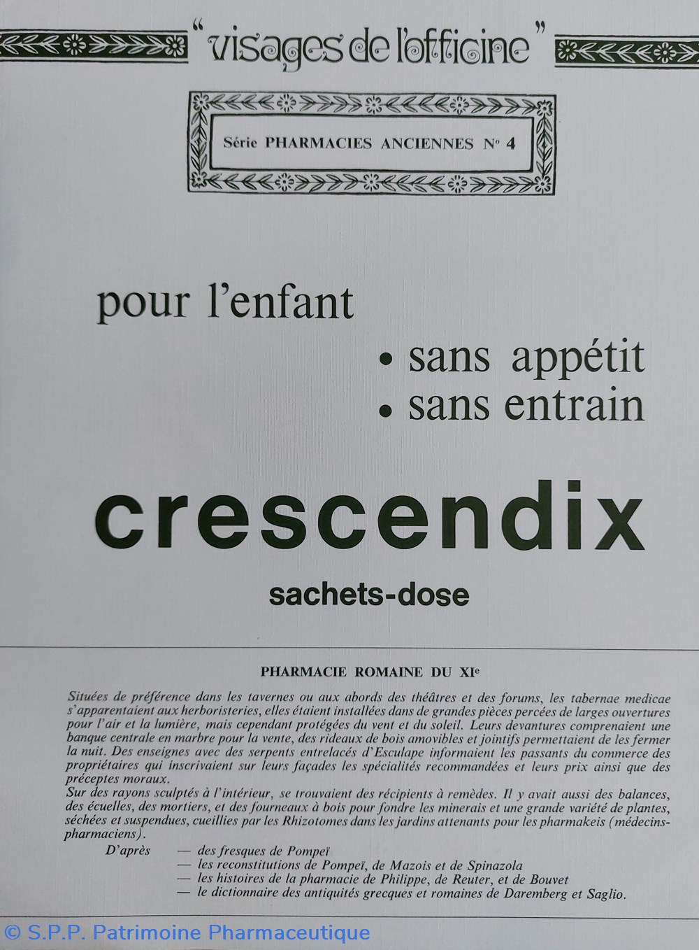 Pharmacie Romaine du XI Siècle / Lab ROUSSEL n4 4 science pharmacie romaine du xi siecle lab roussel n4