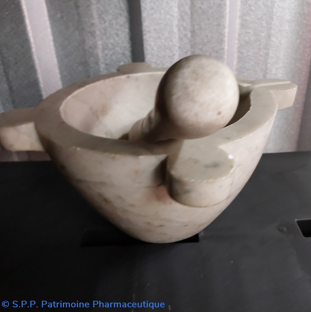 science pharmacie mortier en pierre grand modele avec son pilon