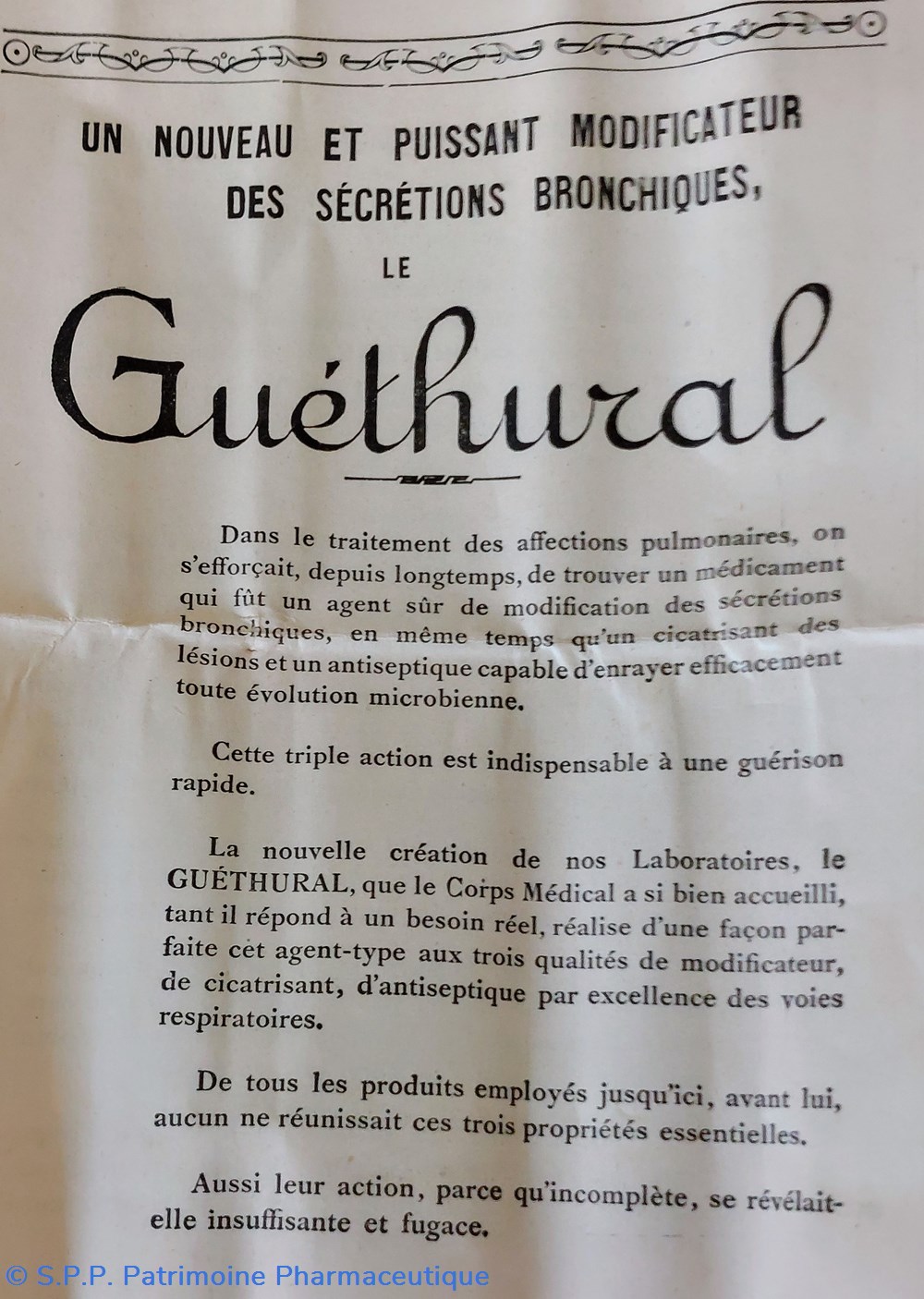 GUÉTHURAL / Granulés sécrétions bronchiques 6 science pharmacie guethural granules secretions bronchiques