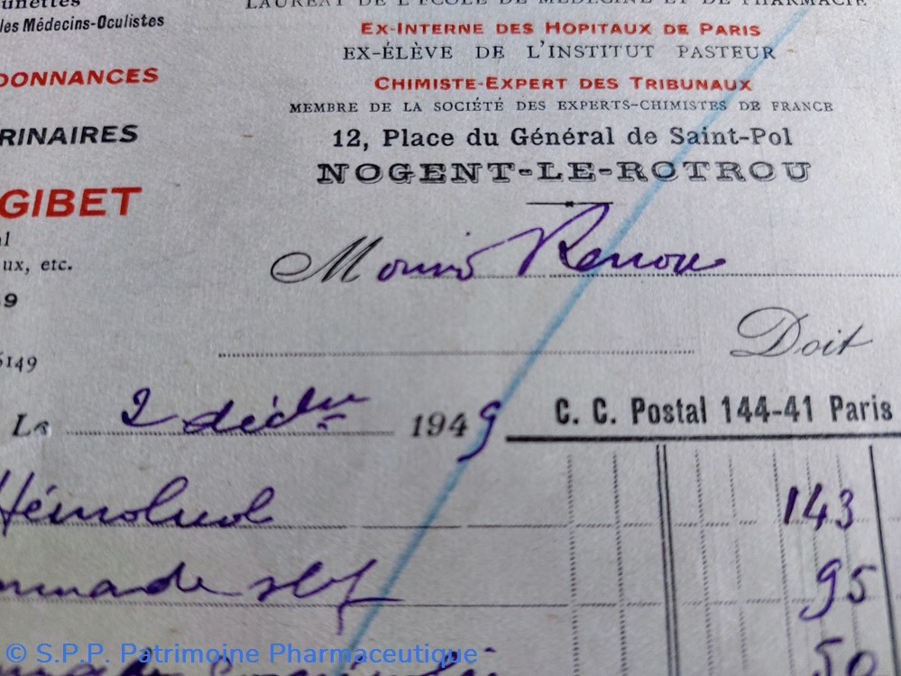 Facture E. CHAUVIN Nogent le Rotrou 2/12/1949 4 documents anciens facture e chauvin nogent le rotrou 2 12 1949