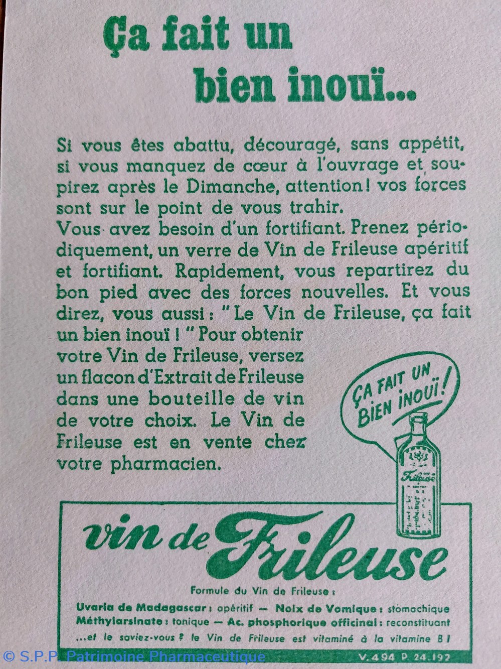 science pharmacie extrait de frileuse vitamine b1 buvard