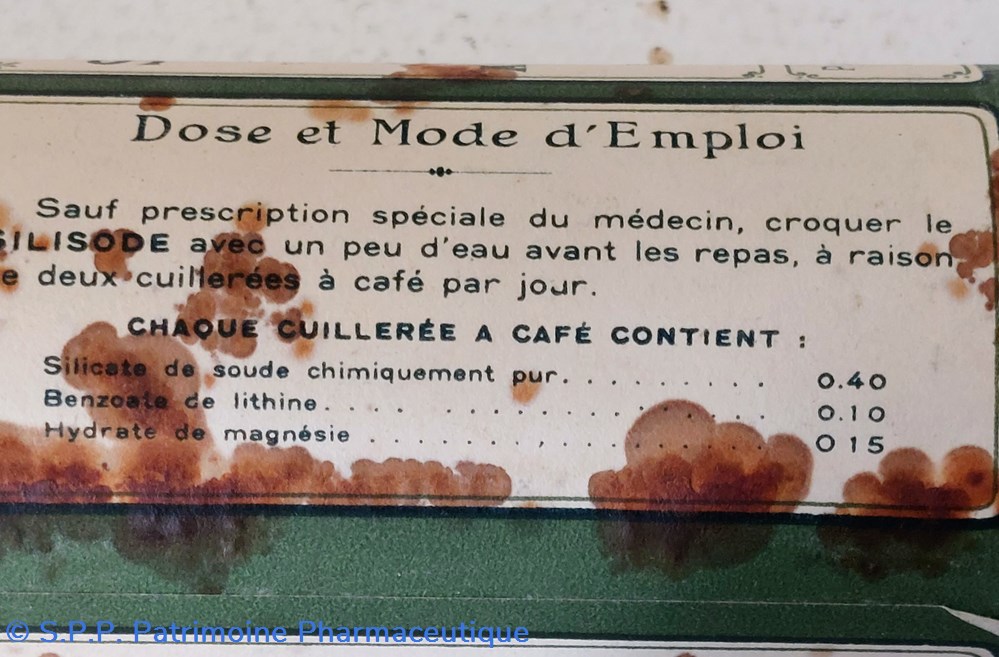 SILISODE DE SOUDE / P. MICHELS 6 science pharmacie silisode de soude p michels