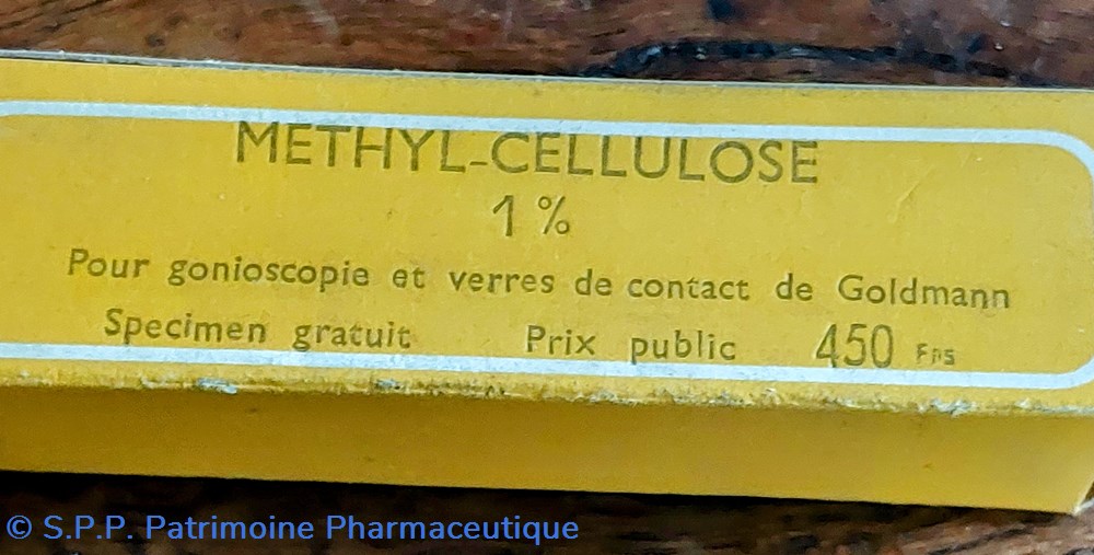 MÉTHYL CELLULOSE 1% et flacon collyre CHIBRET 3 science pharmacie methyl cellulose 1 et flacon collyre chibret